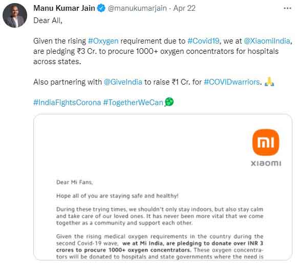 xiaomi-doanted-best-charities-during-pandemic